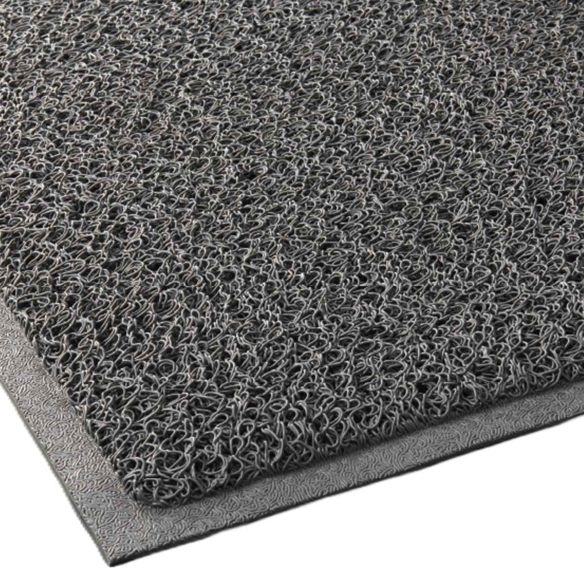 玄関マット 屋外 業務用 90×180cm ロンソフトマットN オフィス （ 山崎産業 ドアマット エントランスマット 出入口 マット 玄関 風除室 滑り止め 無地 シンプル おしゃれ グレー PVC製 店舗 ウェルカムマット ）【39ショップ】