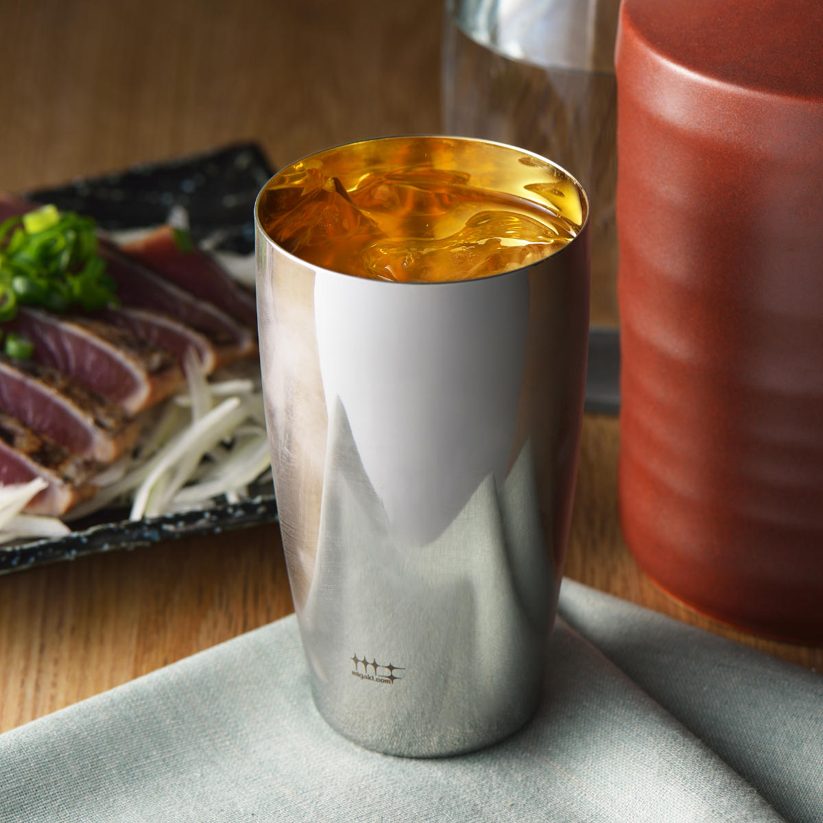 タンプラー ビアタンブラー 400ml 磨き屋暴力団 内面 金メッキ完成 日本製 （ 水呑み ステンレス鋼タンプラー 差し上げ物 ステンレス鋼製 差し上げ物 ビアグラス 分かりやすい 今めかしい ）【39販売店】
