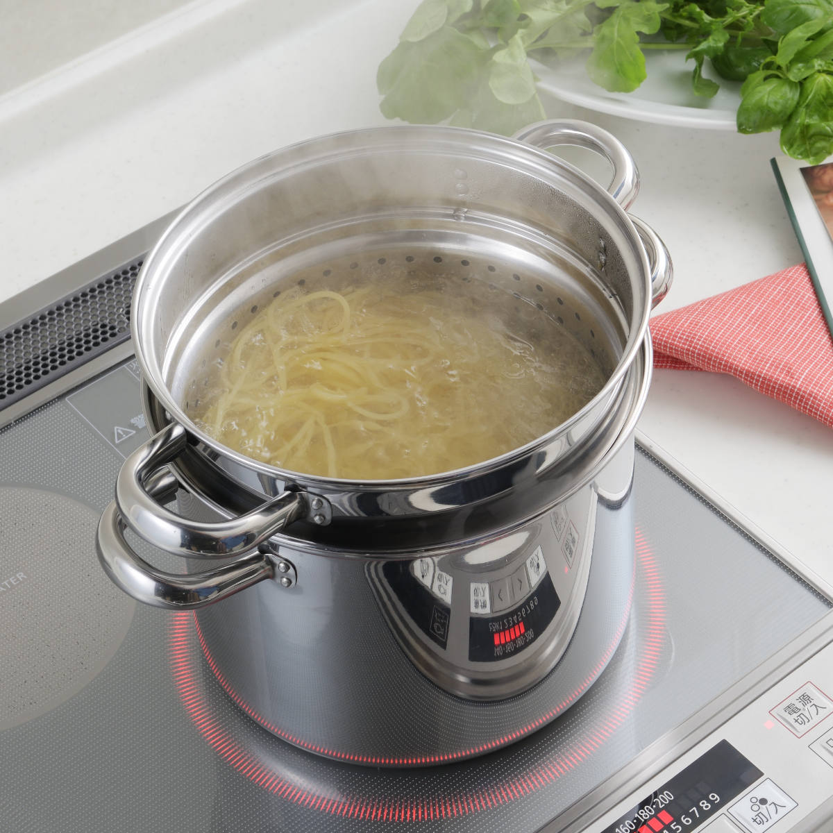 楽天市場】パスタポット 22cm 7.3L ステンレス製 ガラス蓋付き