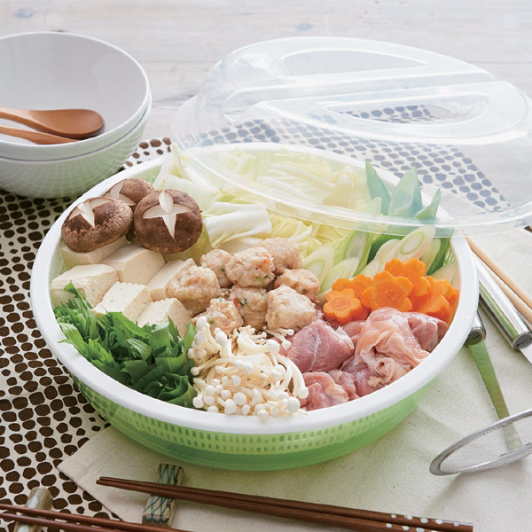 楽天市場 卓上水切り シクラメン蓋付き 丸水切りセットｓ グリーン Cy S ザル 具材ケース 丸型 オンラインショップ びーんず