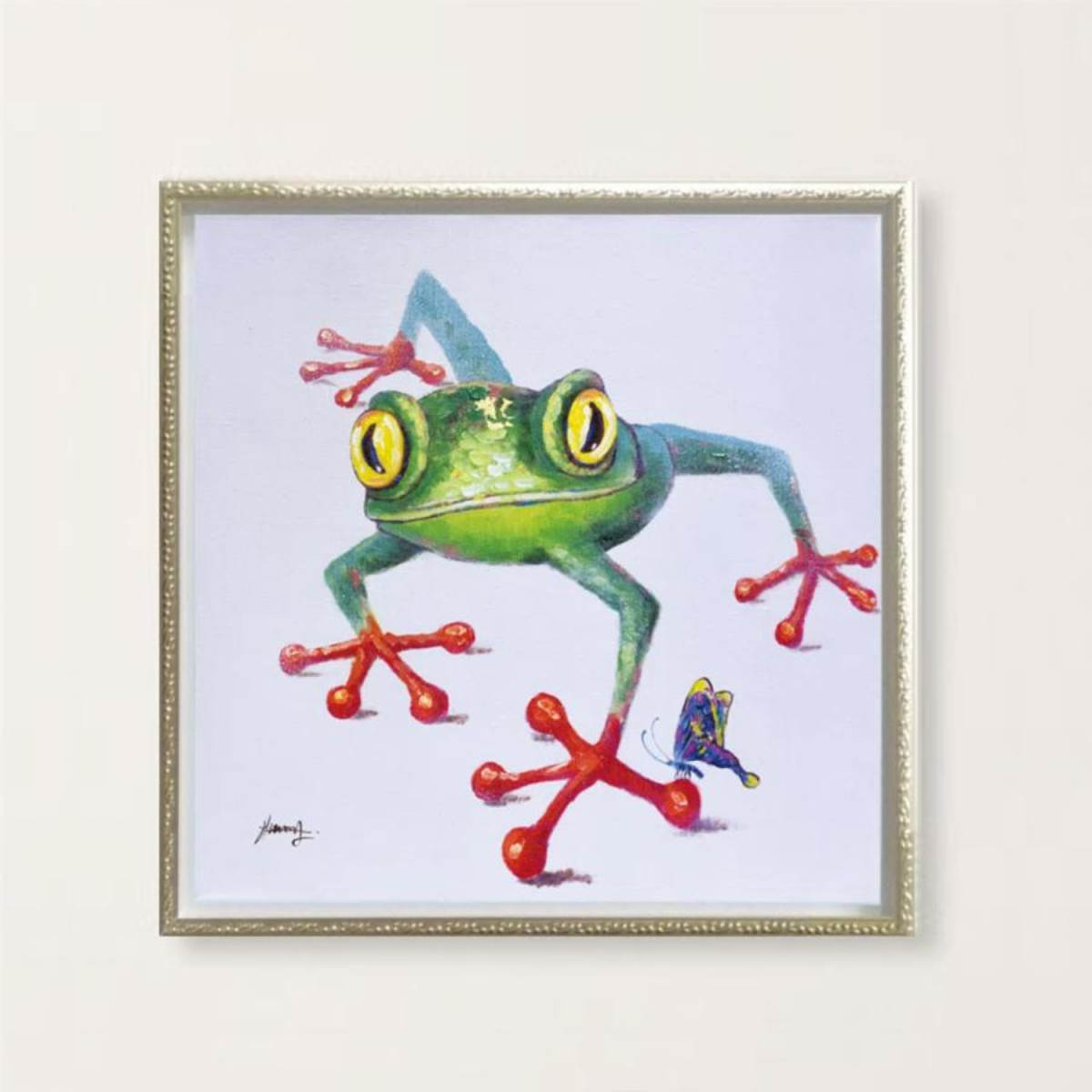 楽天市場】アートパネル オイルペイントアート 『カエルの星』 63×63cm