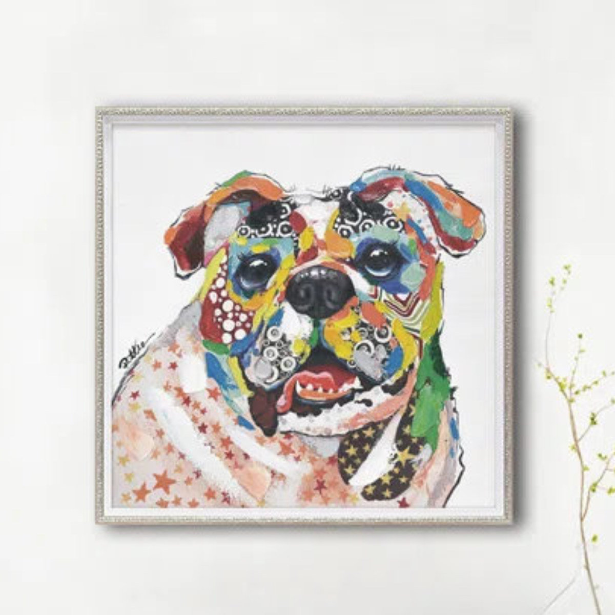 楽天市場】アートパネル オイルペイントアート 『カウ グラス