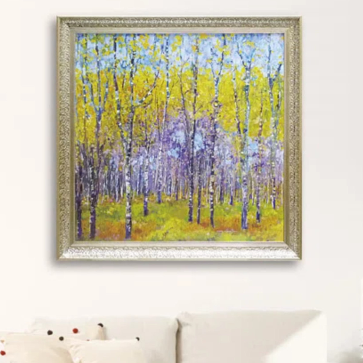 アートパネル カルメン ドルチェ 『スプリング デイ』 80×80cm （ 絵画 絵 アート インテリア 額 額入り 壁掛け おしゃれ ゲル加工 風景画 正方形 ポスター アートフレーム アートポスター ウォールアート パネル 額付き ）【39ショップ】