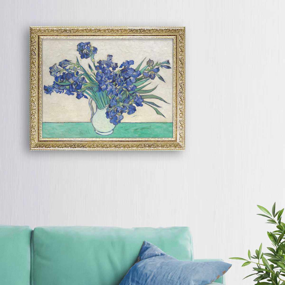 アートパネル ミュージアムアートシリーズ ゴッホ 『アイリスの花瓶』 74×59cm （ 絵画 絵 アート インテリア 額入り 壁掛け おしゃれ ゲル加工 花 アイリス ポスター アートフレーム アートポスター 額付き フレーム付き ）【39ショップ】