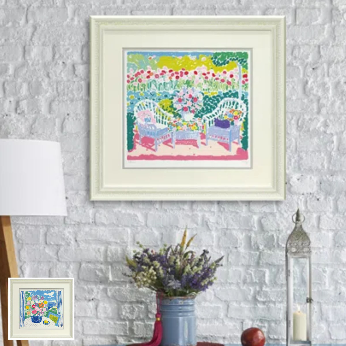 アートパネル ジョン ボッチ 61×57.5cm （ 絵画 絵 アート インテリア 額入り 壁掛け おしゃれ 花 ポスター アートフレーム アートポスター 額付き イラスト かわいい 華やか ）【39ショップ】