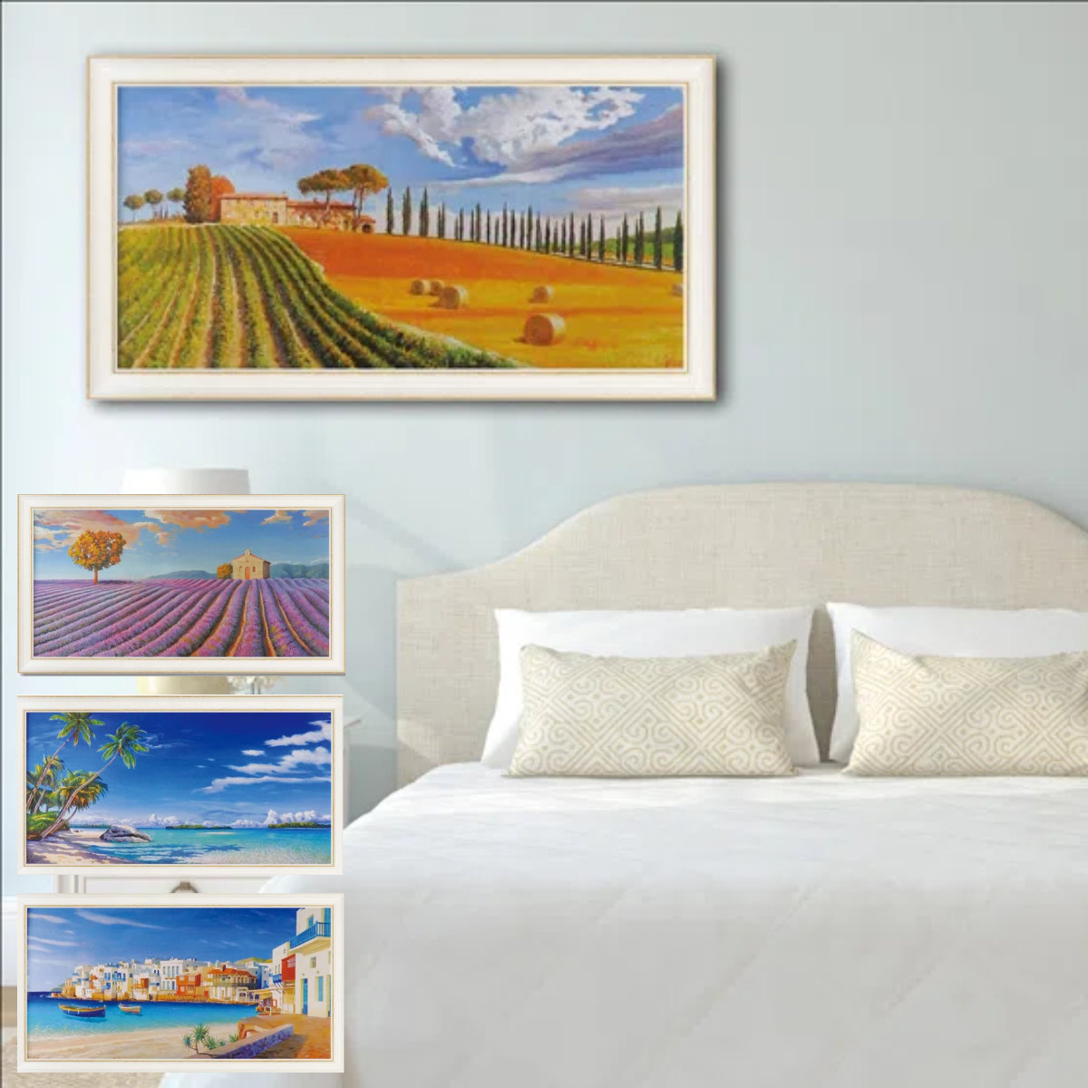 アートパネル アドリアーノ ガラッソー 100.5×55cm （ 絵画 絵 アート インテリア 額入り 壁掛け おしゃれ ゲル加工 風景画 ポスター アートフレーム アートポスター 額付き フレーム付き ）【39ショップ】