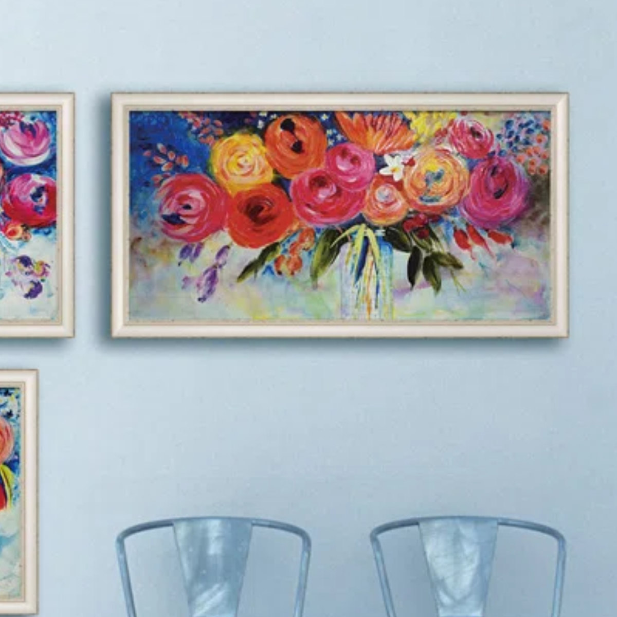 アートパネル ジャーゲン ゴッツクラグ 『シンプリー ワンダフル』 108×58cm （ 絵画 絵 アート インテリア 額入り 壁掛け おしゃれ ゲル加工 花 横長 ポスター アートフレーム アートポスター 額付き フレーム付き ）【39ショップ】