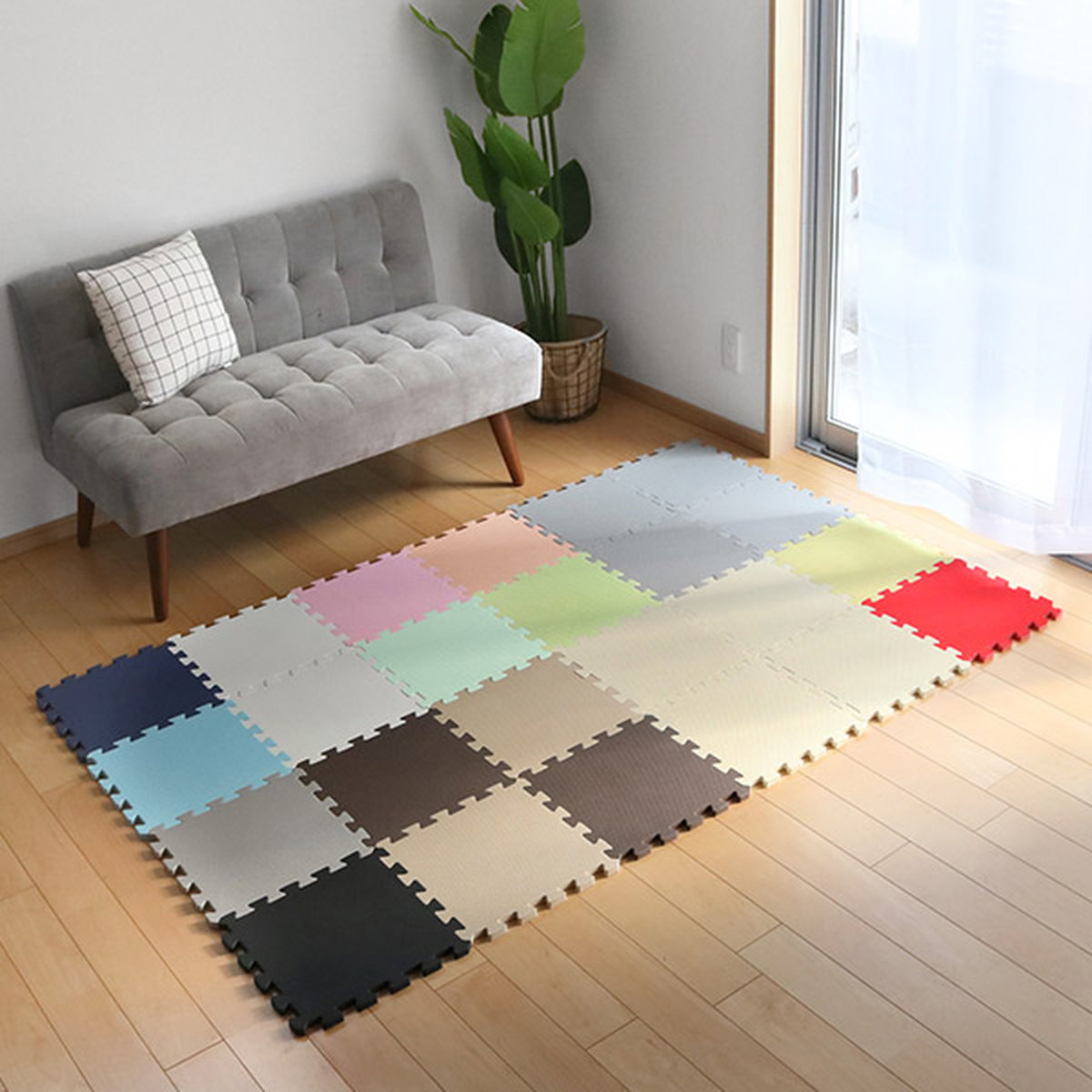 楽天市場】パズルマット ジョイントマット 数字 9枚入り 厚さ1.4cm