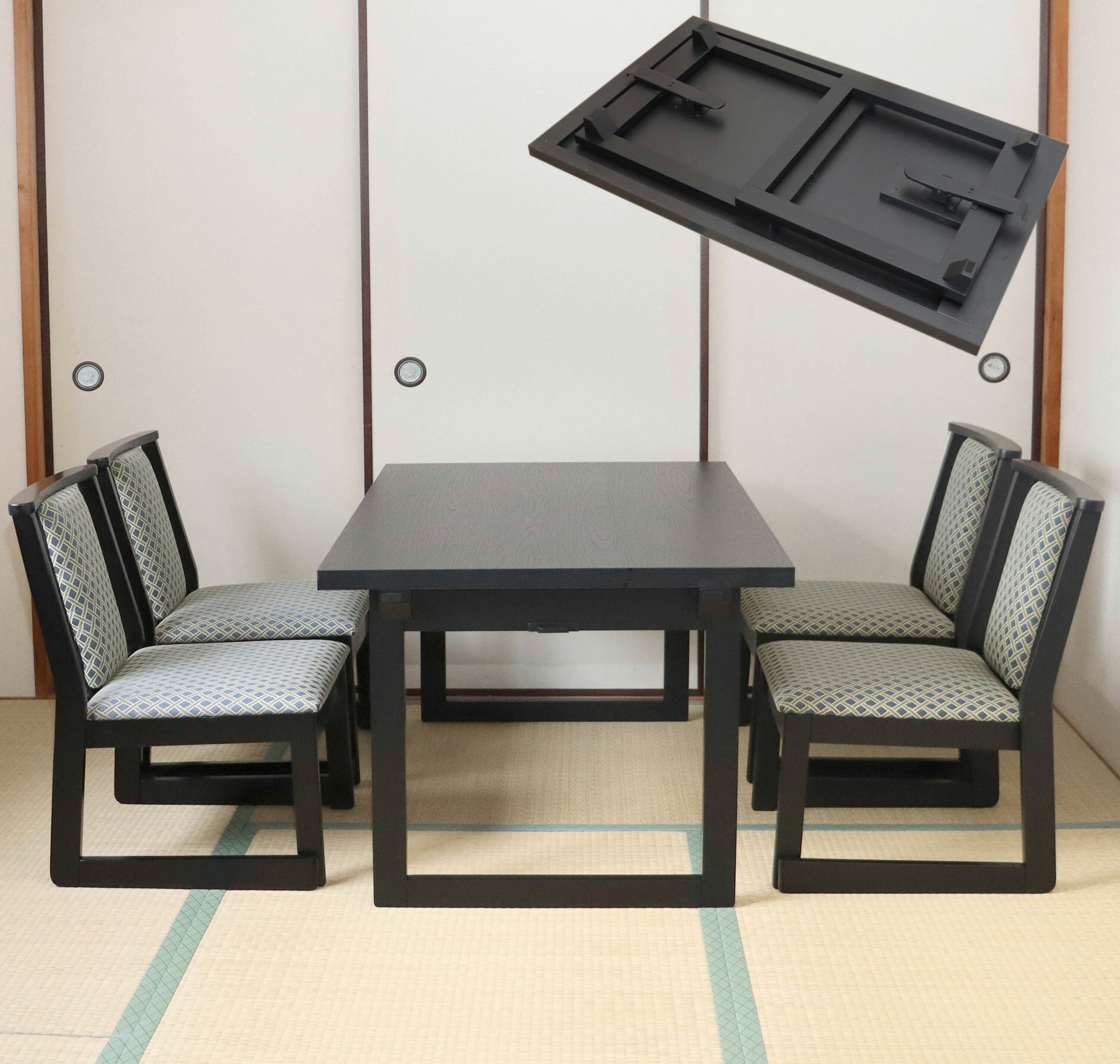 楽天市場】和室用折りたたみテーブル6点セット テーブル(幅150x奥行