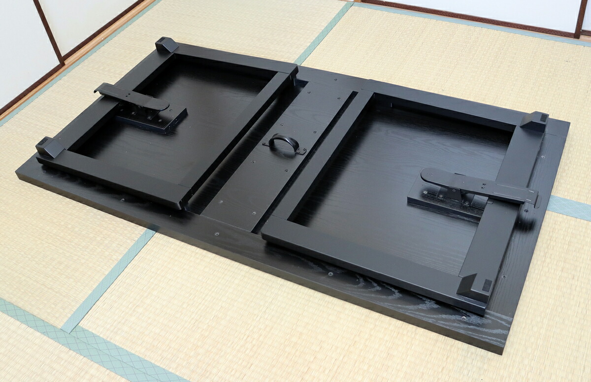 【楽天市場】NEW和室用折りたたみテーブル5点セット 和室用折畳式テーブル1台150x80x高さ60cm 和室用椅子 格子柄4脚 畳用 和室用
