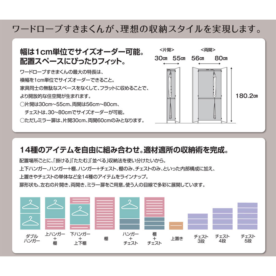 【楽天市場】＜39ショップ買い回り期間中使えるクーポン配布中♪＞ワードローブ すきまくん チェスト 5段 5H 幅41～55cm 奥行57cm