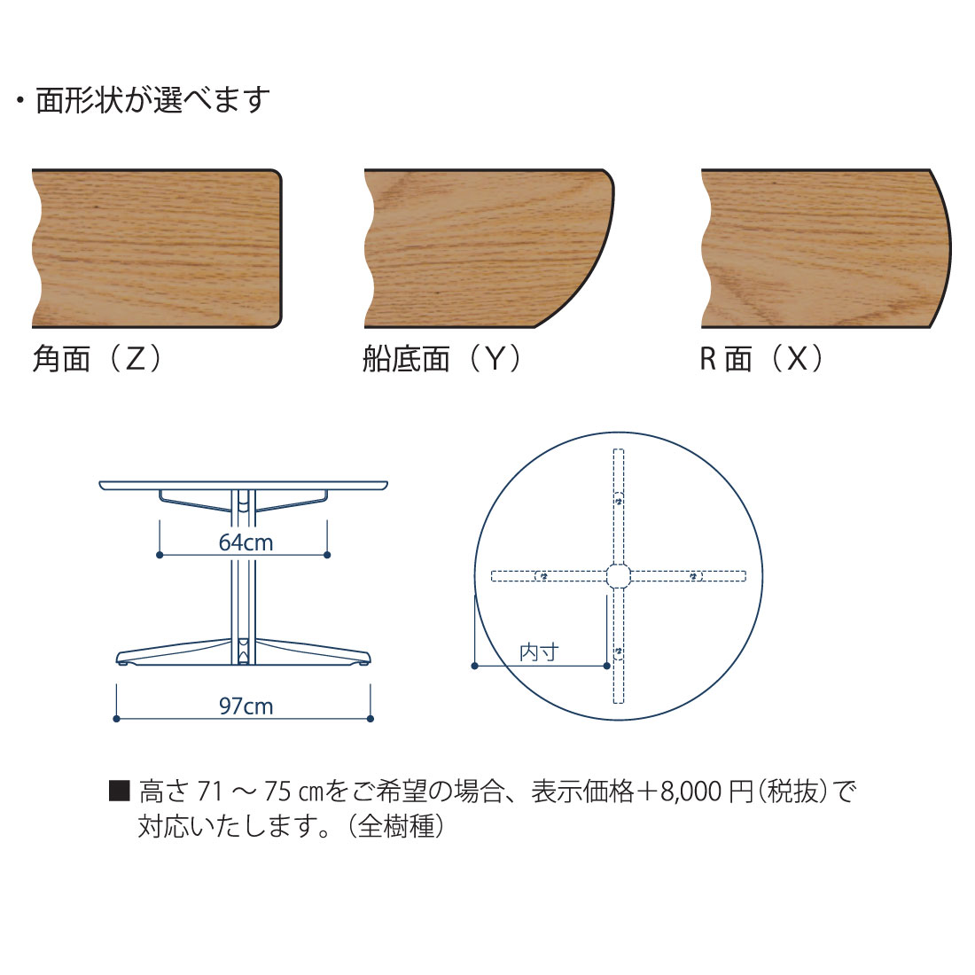 売り尽くしセール 楽天市場 4 3 4 5まで使えるクーポン配布中 イバタインテリア オーダー ダイニングテーブル 直径１００ １２０ｃｍ 円形 １本脚 ｄｔ ｃ４ ウォールナット材 条件付一部地域開梱設置無料 代引き不可 Interior3i 家具 雑貨