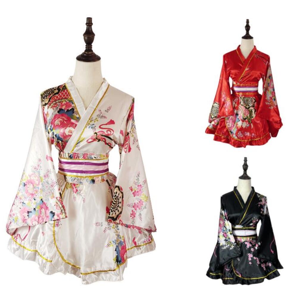 着物ドレス ステージ衣装 カラオケ衣装 和風ワンピース 黒留袖 振袖 ゆったり Amazon.co.jp: [UpdateClassic] 花魁 和風 着物ワンピース 和風