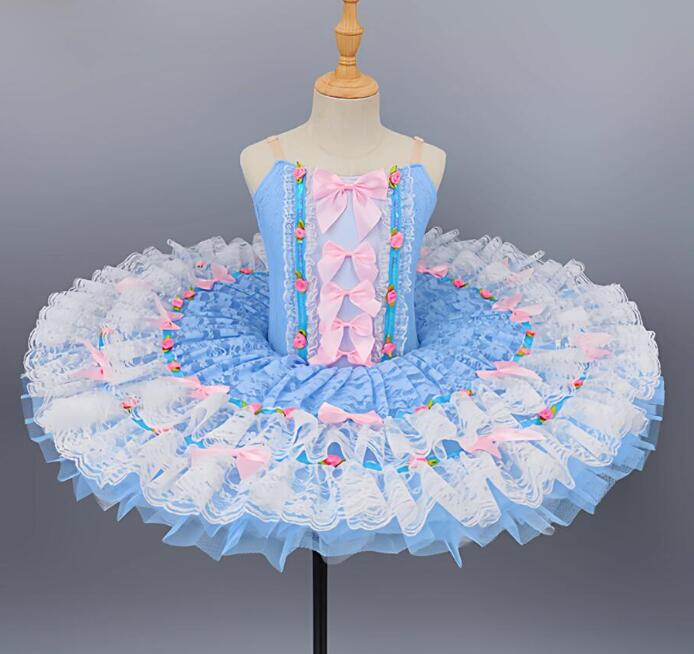 子供バレエダンス衣装　ブルー系 チュチュ ボリューム チュールワンピース　長袖/キャミソール レオタード キッズバレエ衣装　チュチュスカート付き ダンス ドレス ガールズ 膝丈 ショート丈 ワンピース　ワンピース バレエ 専門服 子供 ステージ衣装 演出服110-170cm
