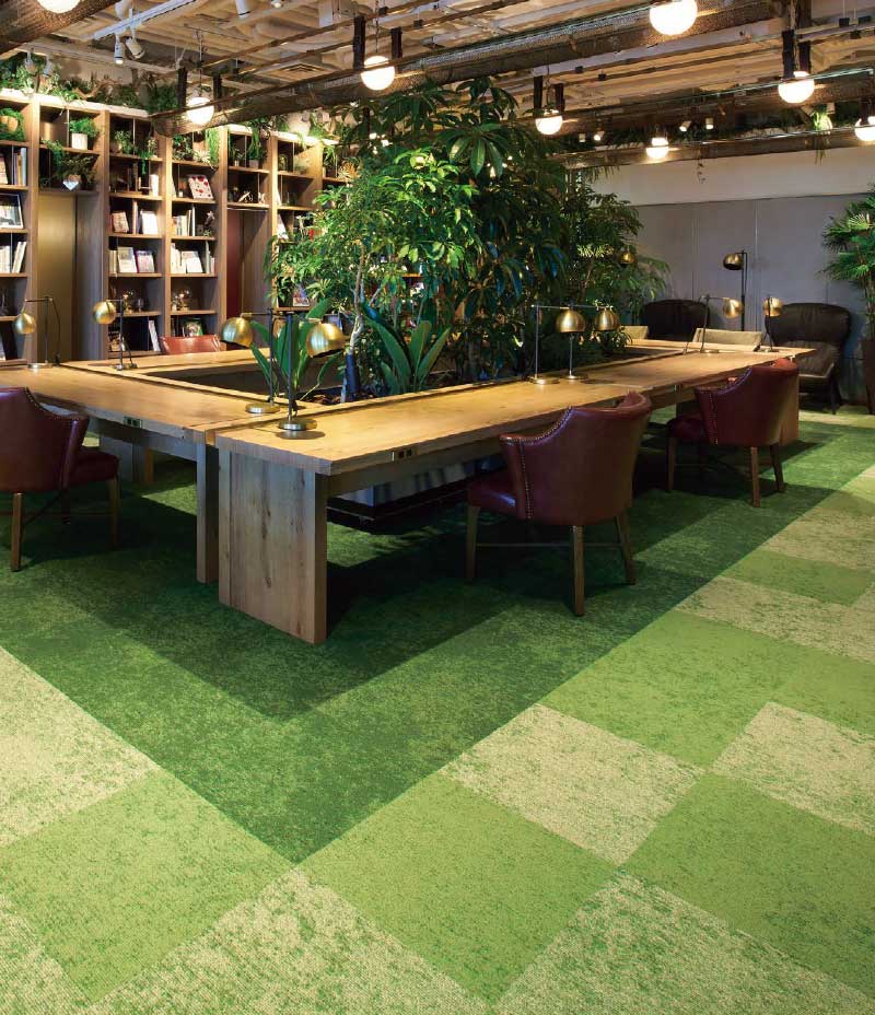 送料無料!田島TAJIMAカーペットタイルCARPETTILEタイルカーペットTS-7000typeJシバフ団地間3畳目安170×255cm24枚+8枚