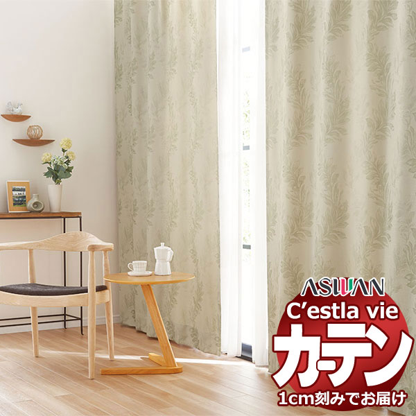 オーダー カーテン アスワン セラヴィ C2033～C2034 お買い得セットプラン ハイグレード縫製 約1.5倍ヒダ 幅200×高さ120cm迄