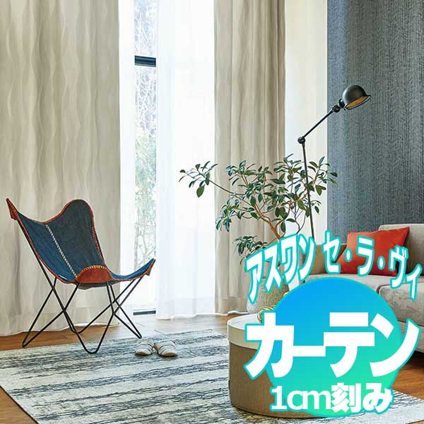 カーテン プレーンシェード アスワン セラヴィ C'estlavie fit Modern E9068・E9069 厚地+レースのお買い得セット