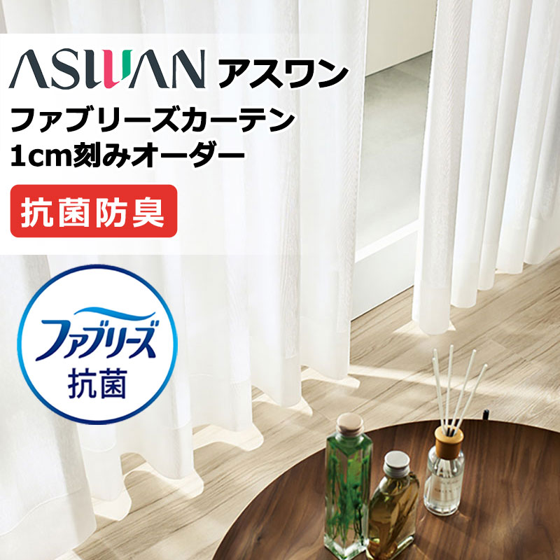覆い布 疑しさ アスワン ファブリーズカーテン 御機嫌点数仕立てもの 約2倍ヒダ FB069 シアー 幅375×高さ180糎迄