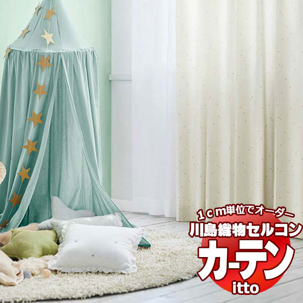 川島織物セルコン 購入注文覆い布 itto plain / drapery / TT9066・9067 ソフトウェーブ 約2倍ヒダ 幅300x高さ280糎まで