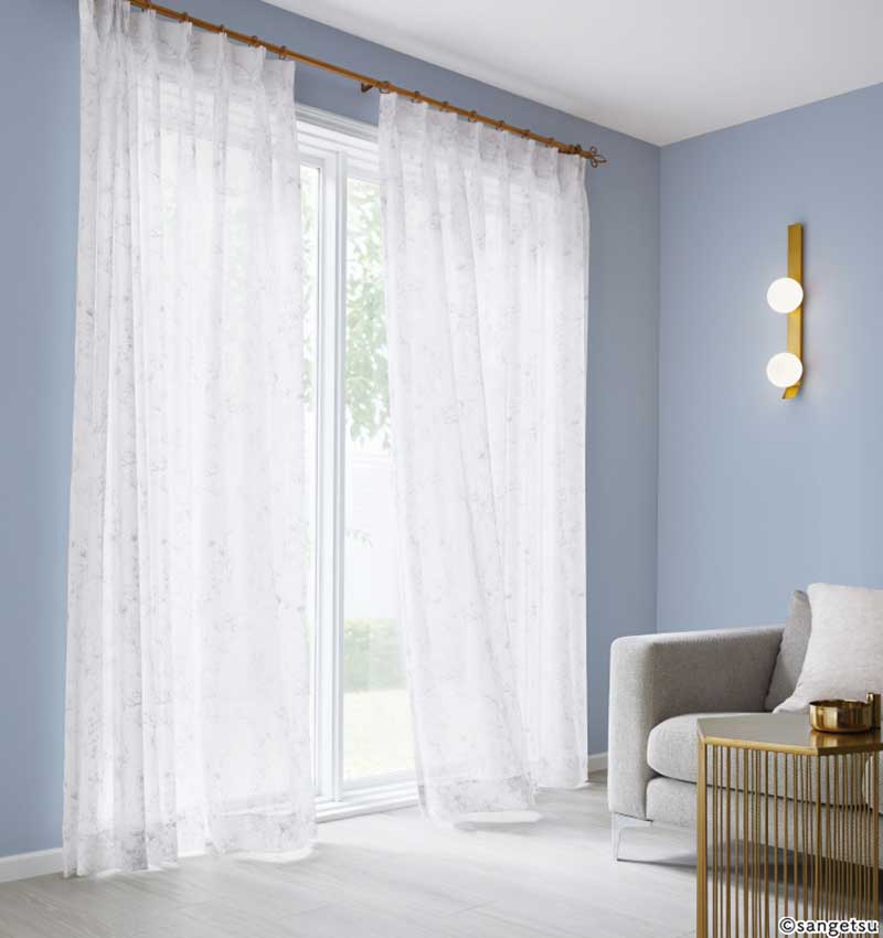 人気商品！！ カーテン＆シェード サンゲツ AC Sheer ＆ Lace AC2570 SS仕様(スタンダード)約2倍ヒダ 幅375x高さ100cm まで 通販