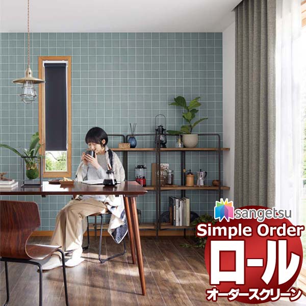 サンゲツ シンプルオーダー CSロールスクリーン チェーン店式 黒いことアウト OPR531～OPR539 幅80×高さ240糎迄