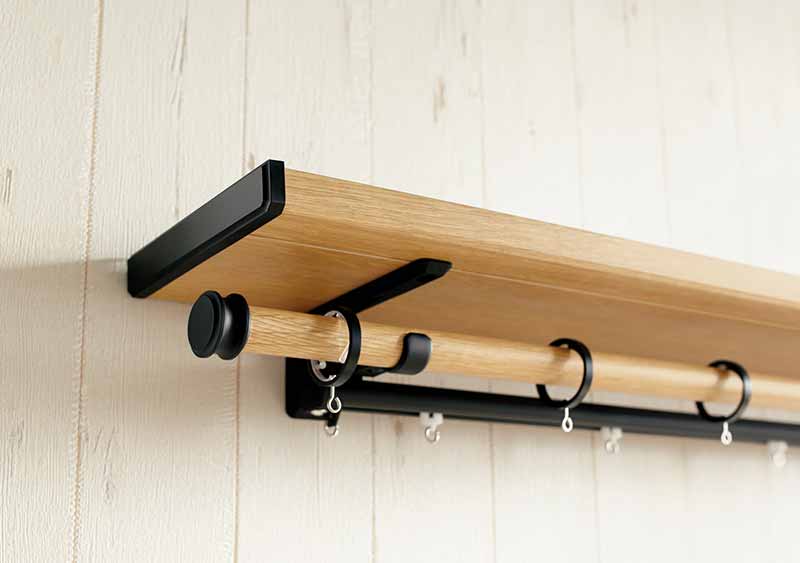 楽天市場】装飾 カーテンレール 棚板でレールの上を自由にディスプレイ
