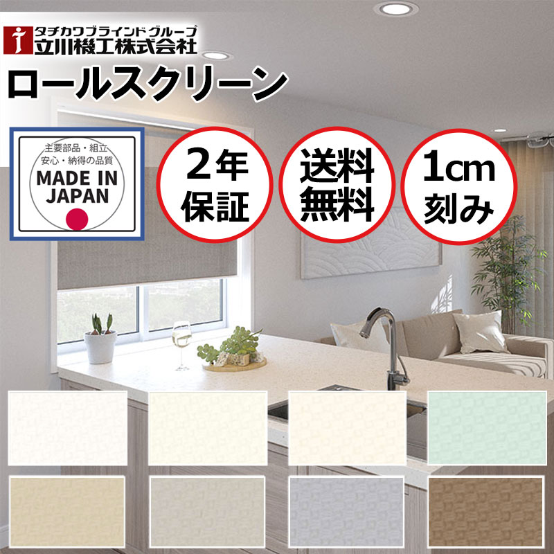 ロールスクリーン カーテンレール取付可 立川機工 目隠し 間仕切り ディアリオ チェーン RT-1211～RT-1218 非ウォッシャブル 幅135cm×高さ300cm迄
