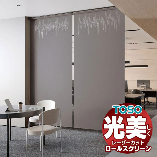 【最大ポイント23倍＋クーポン】透き通る光が美しい 高級 レーザーカット ロールスクリーン トーソー ルノプレーン TR-6401～TR-6424 TYPE401