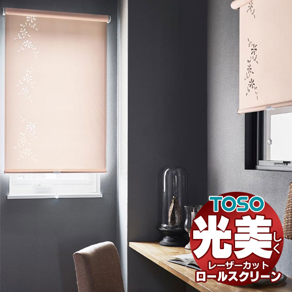 【最大ポイント23倍＋クーポン】透き通る光が美しい 高級 レーザーカット ロールスクリーン トーソー ツィード TR-6185～TR-6193 TYPE406