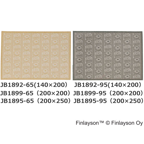 送料無料　北欧ラグマット フィンレイソン ゴプランシェニールラグ TAIMI/タイミ140×200cm