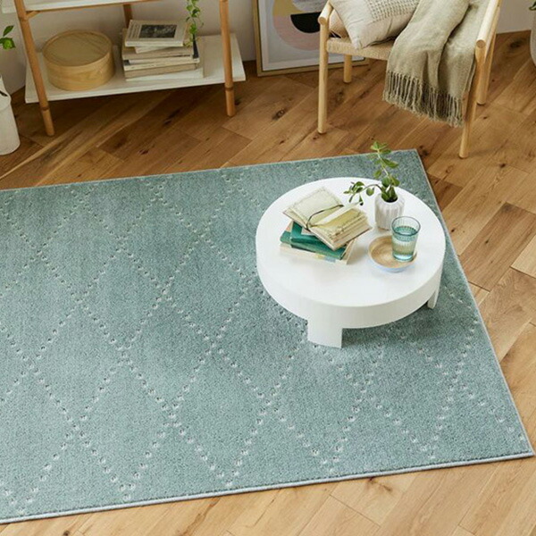 【送料無料】ラグ マット HOME RUG MAT 2024-2025 Ponto/NO.132-85750 #38 ブルーグレー 185x240cm｜インテリアカタオカ