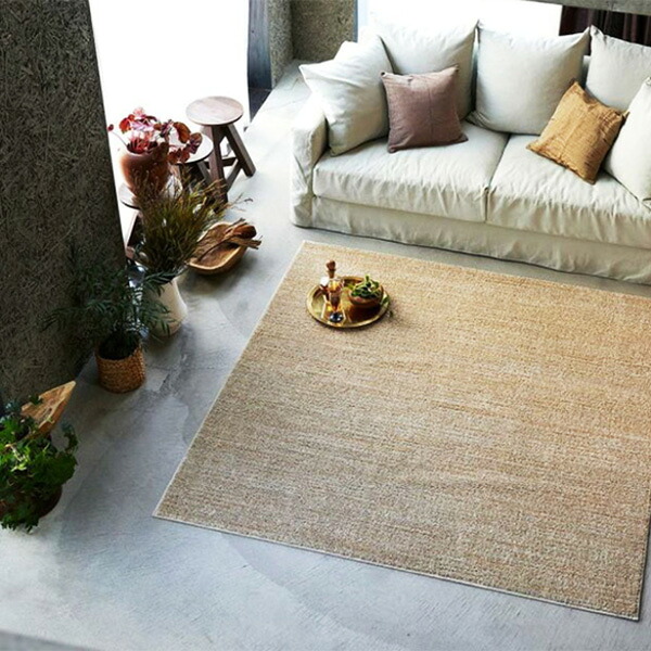 【送料無料】ラグ マット HOME RUG MAT 2024-2025 Ecru/NO.134-76149 #2 ベージュ 130x190cm