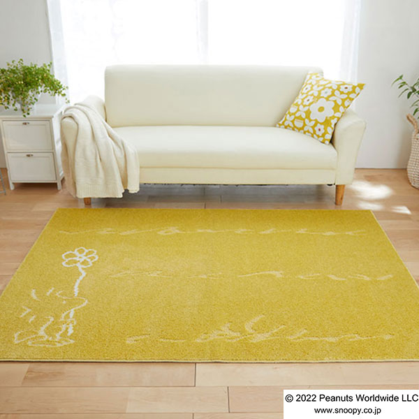 【貨物輸送無料】 引っ敷き PEANUTS EDTION.4 Turf RUG(ターフラグ)＃12 黄色
