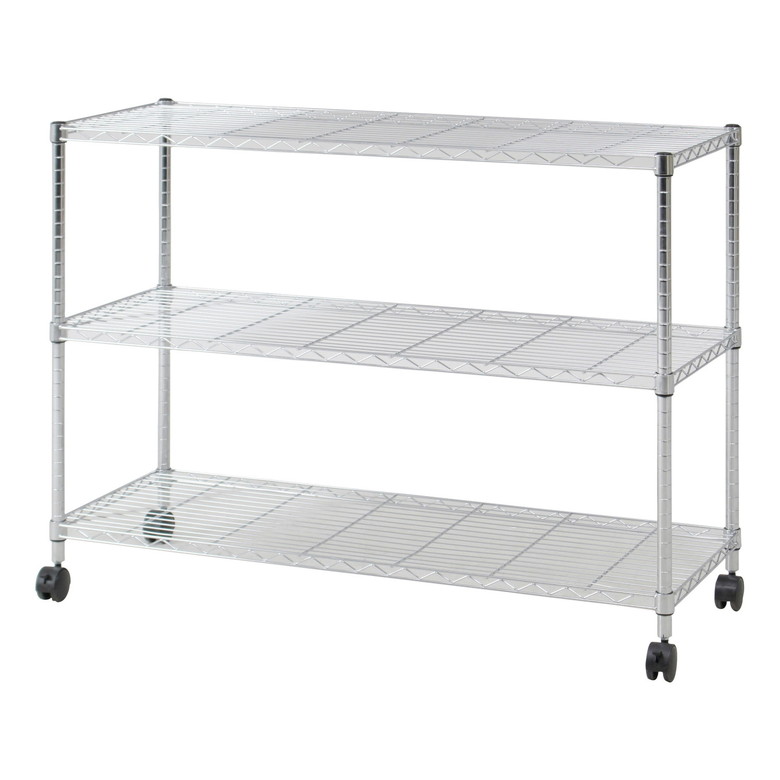 楽天市場】スチールラック 幅90cm 奥行45cm 高さ96cm 3段 キャスター