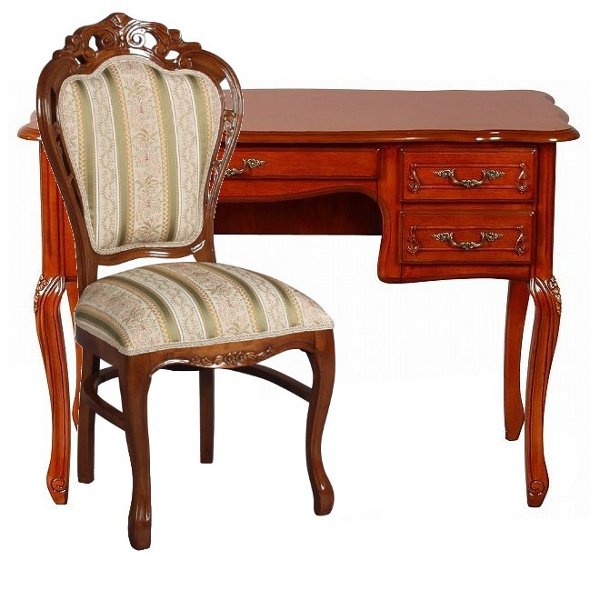 Interiornishioka Fiore Desk Chairs Set Completed Wood Fiore Desk Chairs Set Completed Wood Rococo Furniture Imports Antique White Series Sa C 1747 B Sac 1734 B1