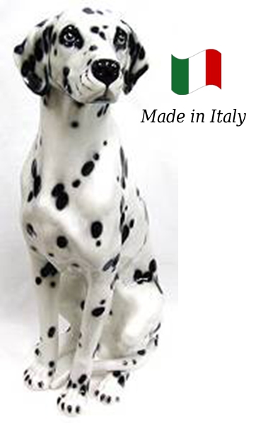 ダルメシアン イタリア製の陶器でできたアニマルシリーズです イタリアならではの繊細な技術をお楽しみ下さい お部屋がにぎやかになります イタリア イヌインテリア 寝具 収納 109da 送料無料 オブジェ 陶器 犬 置物 動物 動物 雑貨 イヌ