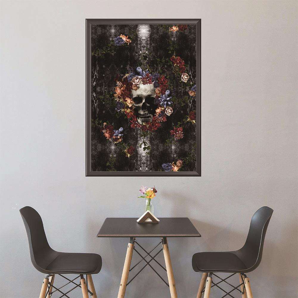 Ginger掲載商品 ポスター A1サイズ 約59x84cm 選べる用紙 大きさ インテリア おしゃれ ファッション 花 フラワー バラ ばら 薔薇 赤 青 総柄 ジャングル お洒落 アート モダン 絵 シック アンティーク スカル ドクロ 骸骨 Bagochile Cl