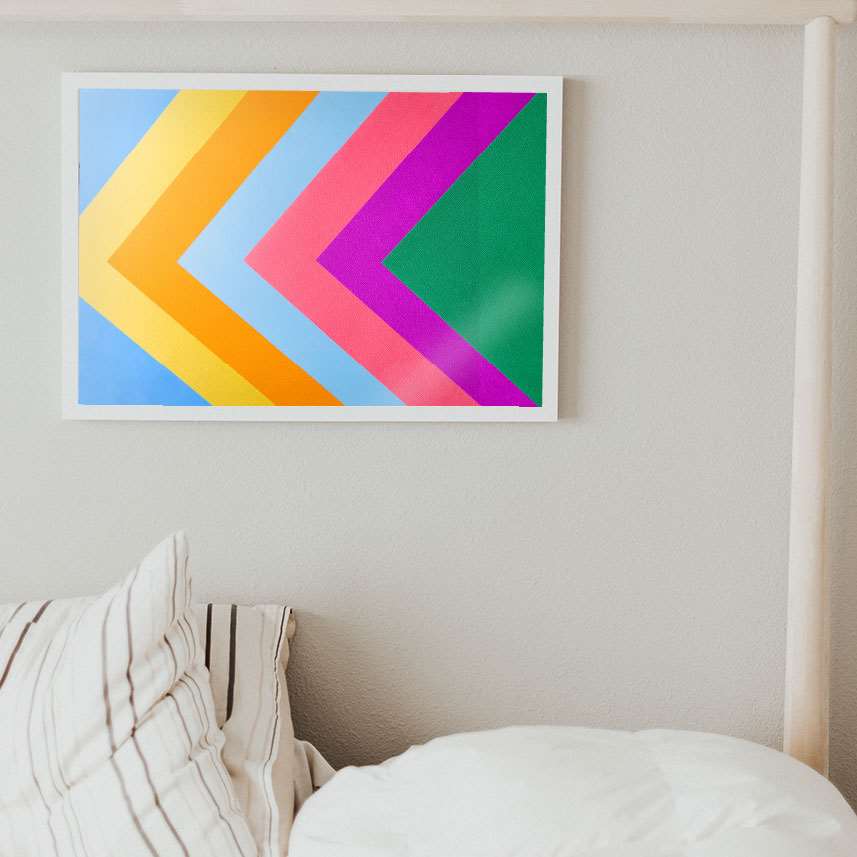 21新発 ポスター B1サイズ 約73x103cm 選べる用紙 大きさ インテリア オシャレ ファッション アート モダン カラフル パステル お洒落 ストライプ かわいい 可愛い ピンク 青 ブルー 黄色 イエロー 緑 黄緑 グリーン おしゃれ 矢印 ポップ リビング 玄関 Cmdb Md