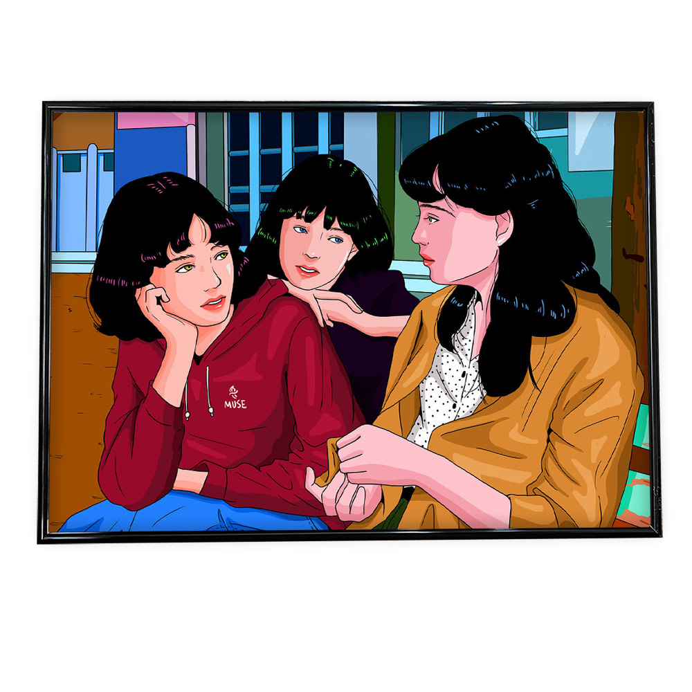 ポスター A3サイズ 約30x42cm 選べる用紙 大きさ インテリア 人気イラストレーター Chao オリジナルポスター オシャレ ファッション フォト イラスト レトロ 可愛い 絵 絵画 メーカー公式ショップ