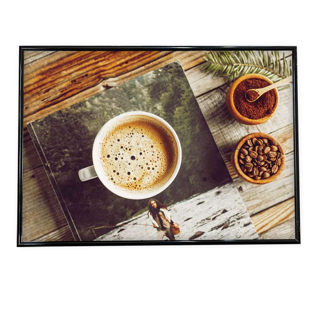 ポスター B2サイズ 約51x73cm 選べる用紙 大きさ インテリア おしゃれ ファッション フォト カフェ コーヒー ラテ カップ お茶 おいしそう ドリンク アイテム勢ぞろい