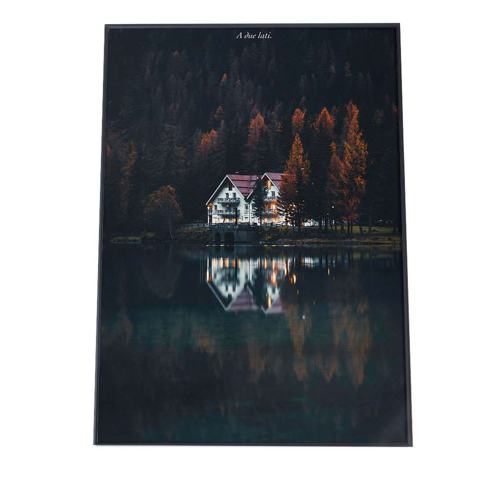 ポスター A3サイズ 約30x42cm 選べる用紙 大きさ インテリア おしゃれ ファッション 湖 水 海 湖畔 風景 海外 お洒落 大人気商品