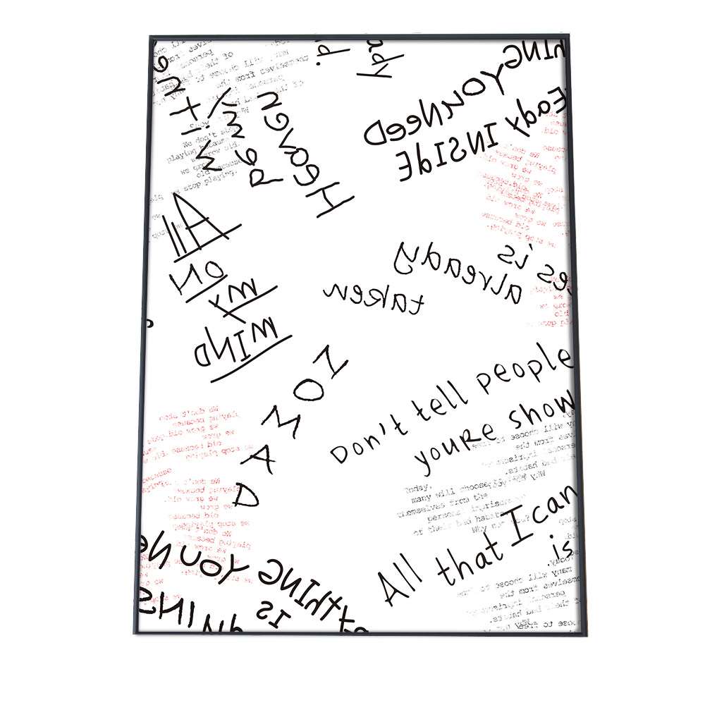 ポスター A3サイズ 約30x42cm 選べる用紙 大きさ インテリア オシャレ ファッション アート モダン シンプル お洒落 手書き風 ロゴ 英語 アルファベット タイプライター おしゃれ カフェ 本物