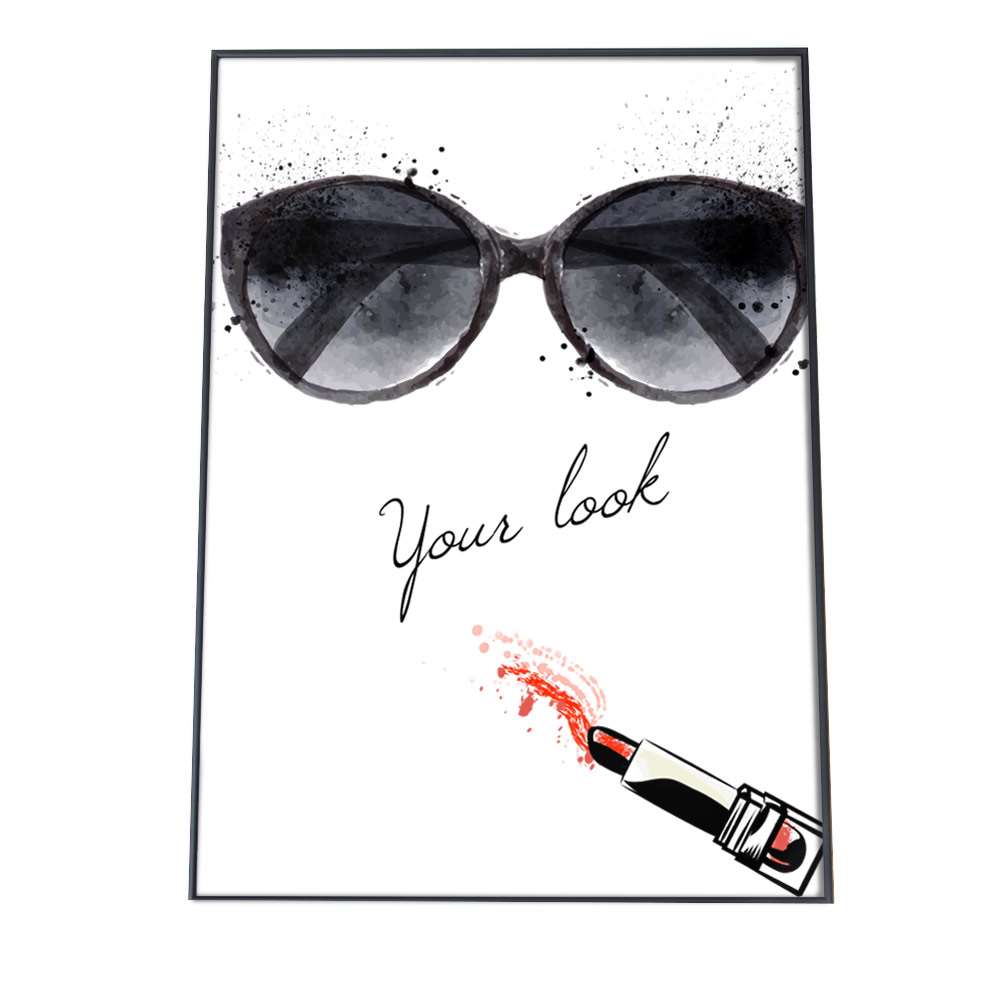 現品 ポスター サイズ 約42x59cm 選べる用紙 大きさ インテリア オシャレ ファッション フォト アート カラフル ポップ 可愛い かわいい おしゃれ お洒落 パリ ピンク 女の子 アメリカ 海外 プリンセス リップ 口紅 サングラス Bagochile Cl