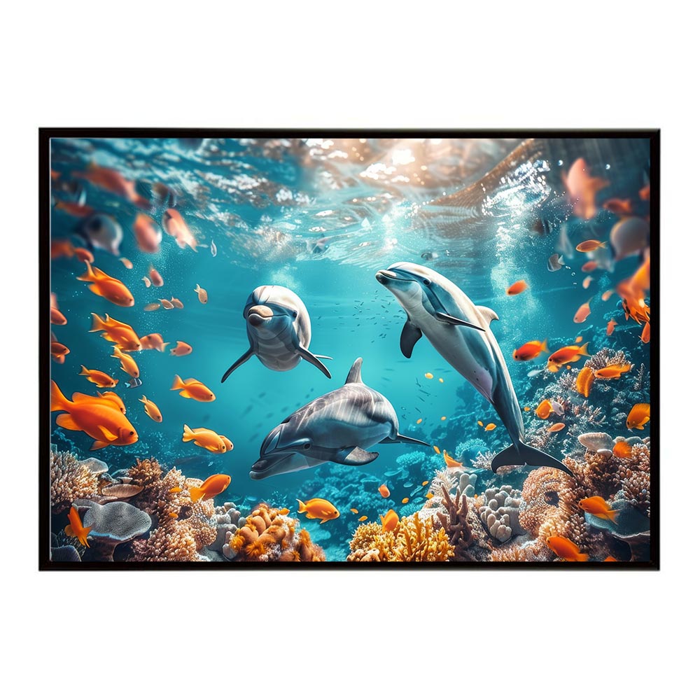 楽天市場】イルカ 海 ブルー ドルフィン 夏 ポスター クジラ シャチ