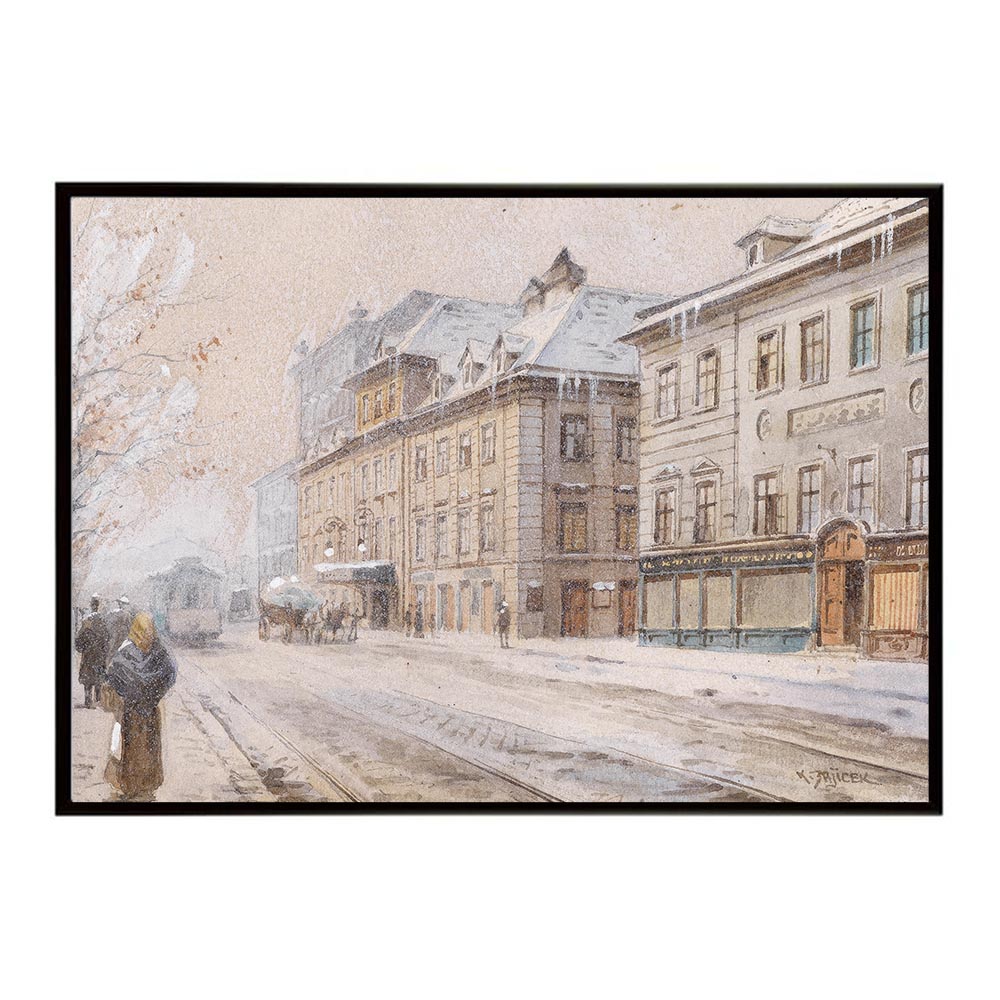 世界の古い絵画 レトロポスター デジタルリマスターTheater an der Wien im Winter インテリア a0 a1 a2 a3 a4 b4 b0 b1 b2 b3作品 油絵 水彩画 おしゃれ モダン シンプル お洒落【bn-poster-4653】