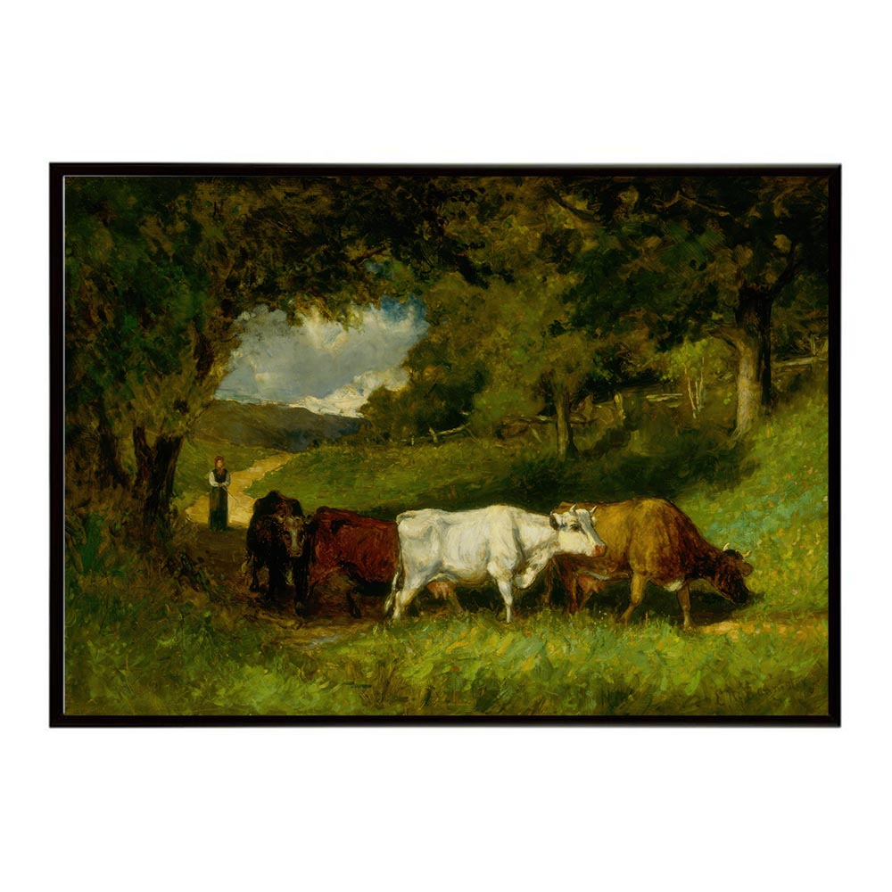 油彩画 牧場の風景 牛たち 油彩画 牧場の風景 牛たち s-20200805103013388031.jpg