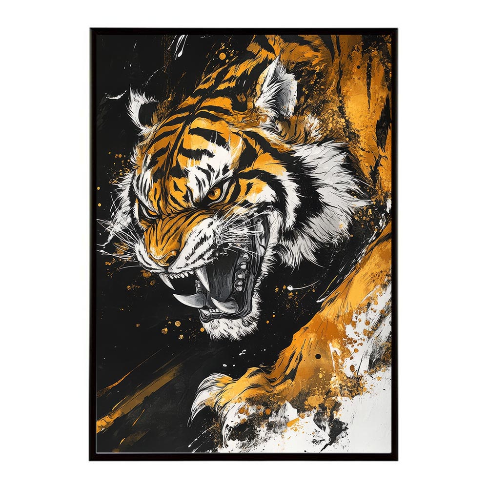 楽天市場】トラ 虎 絵画 掛け軸風 浮世絵 画家 日本 和風 絵 アート