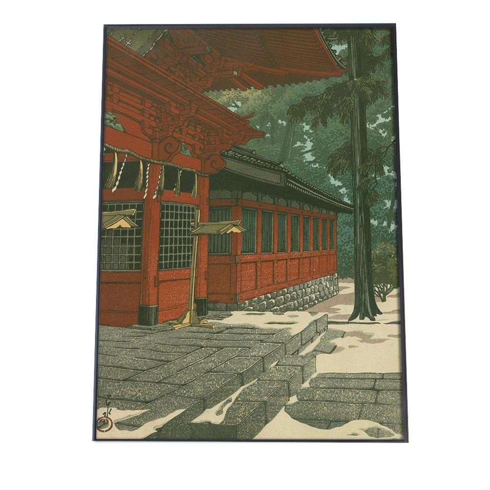 【楽天市場】川瀬巴水 かわせはすい 浮世絵 ポスター 6山王の残雪 複製 レプリカ 名画 デジタルリマスター レトロ絵画 絵師 インテリア ...