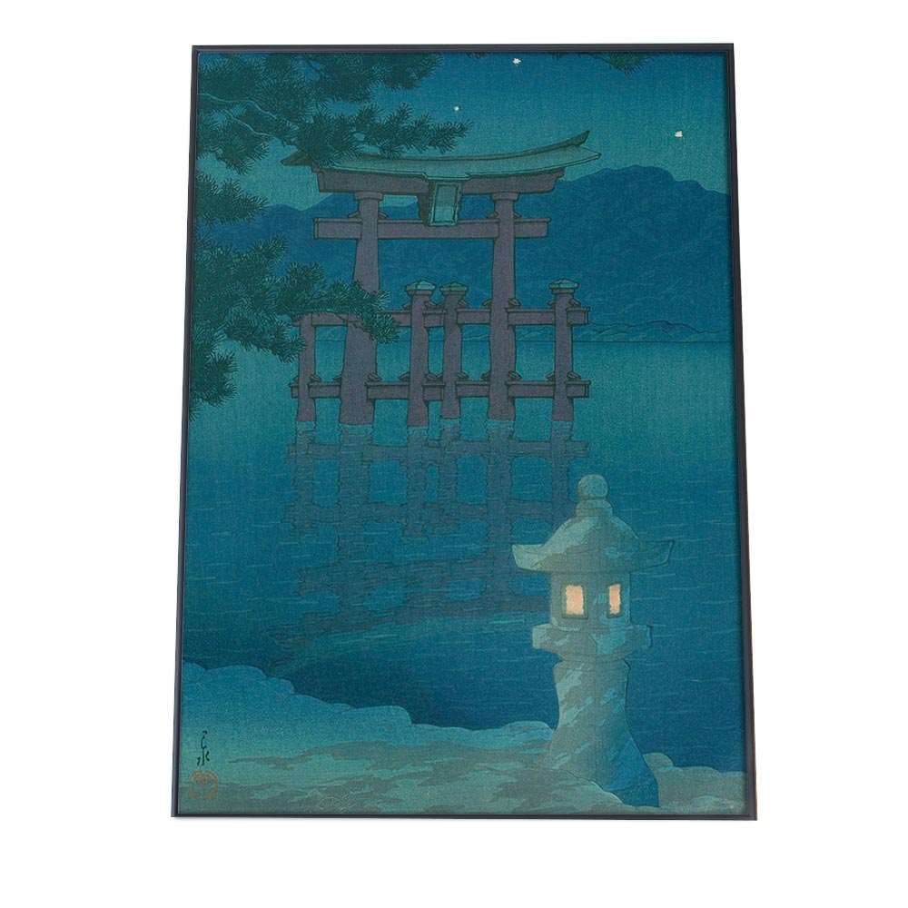 【楽天市場】川瀬巴水 かわせはすい 浮世絵 ポスター 18星月夜 複製 レプリカ 名画 デジタルリマスター レトロ絵画 絵師 インテリア ...