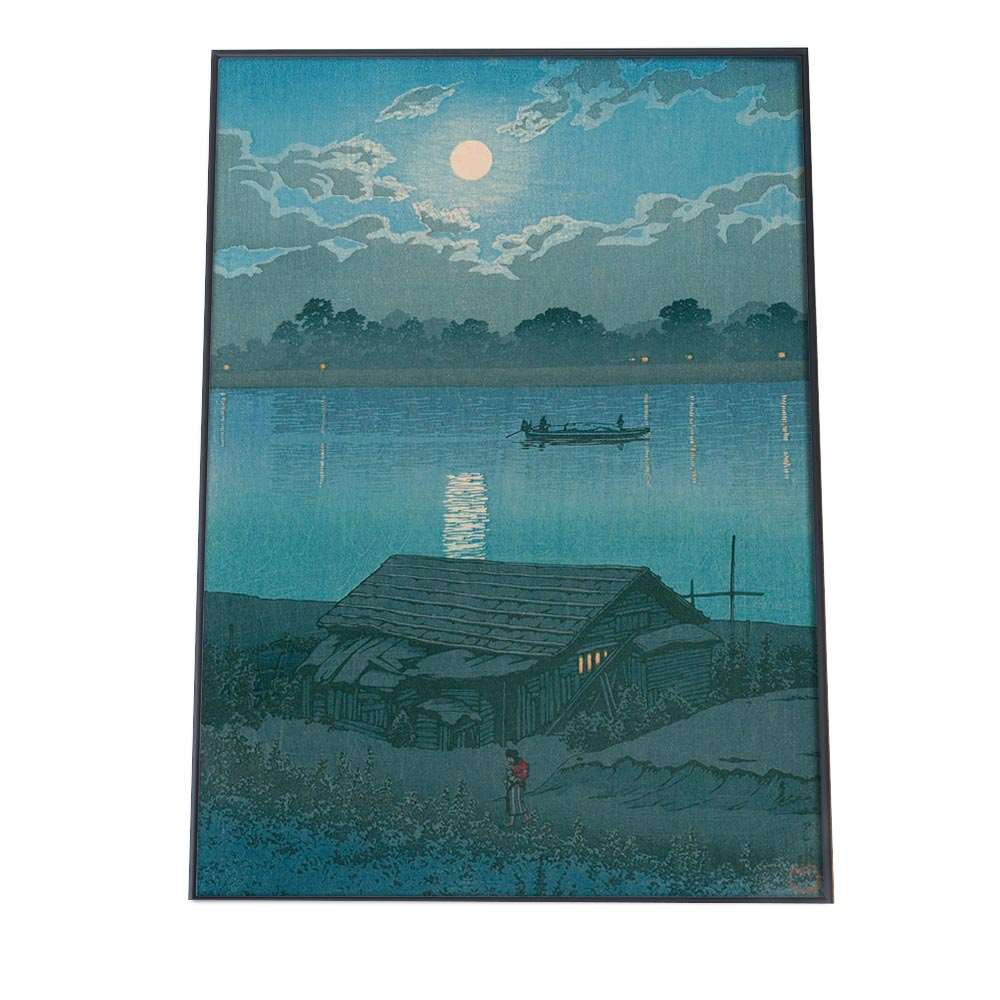 【楽天市場】川瀬巴水 かわせはすい 浮世絵 ポスター 24荒川の月 複製 レプリカ 名画 デジタルリマスター レトロ絵画 絵師 インテリア ...